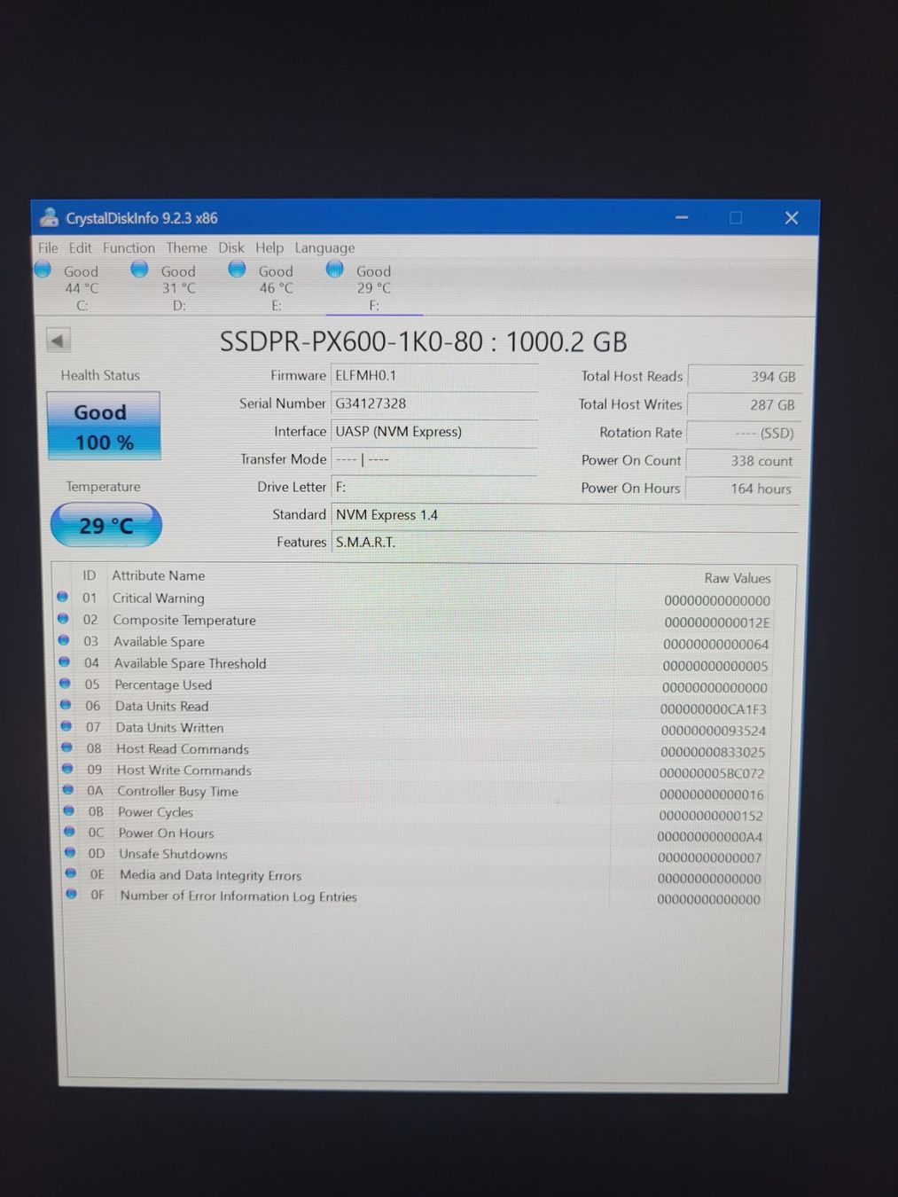 Disques durs: Goodram Px600 1TB SSD m.2 SATA – D'occasion à Unterengstringen par CyberCore 2