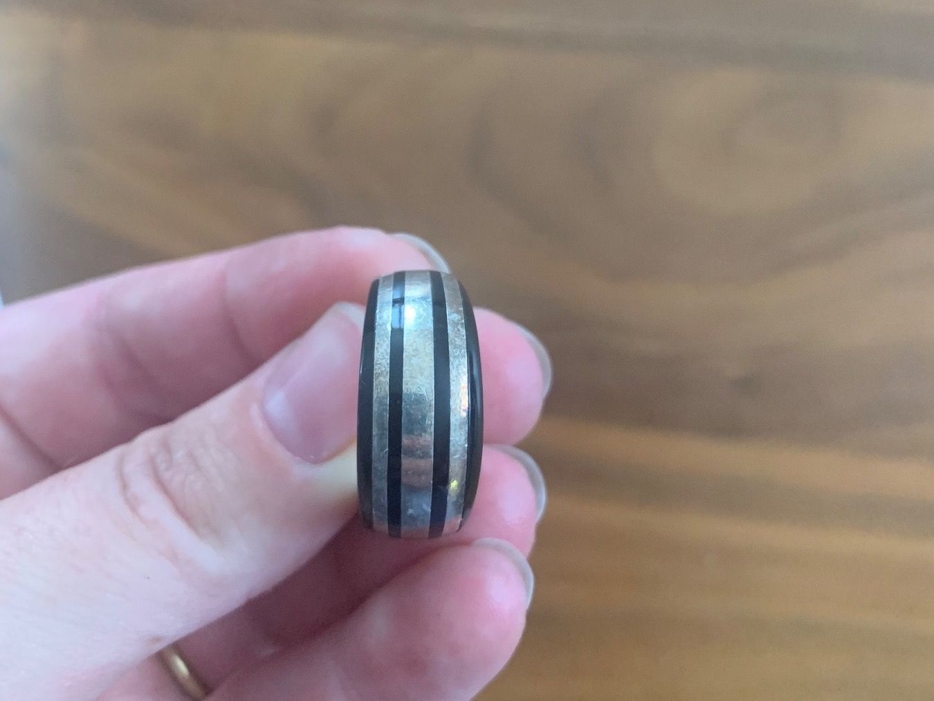 Montblanc Anelli: Original Montblanc Ring aus Silber mit Onyx – Usato da Biel-Benken BL venduto da Sunshine_222 1