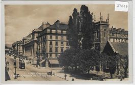 Geneve - Eglise Anglaise et rue du Mont