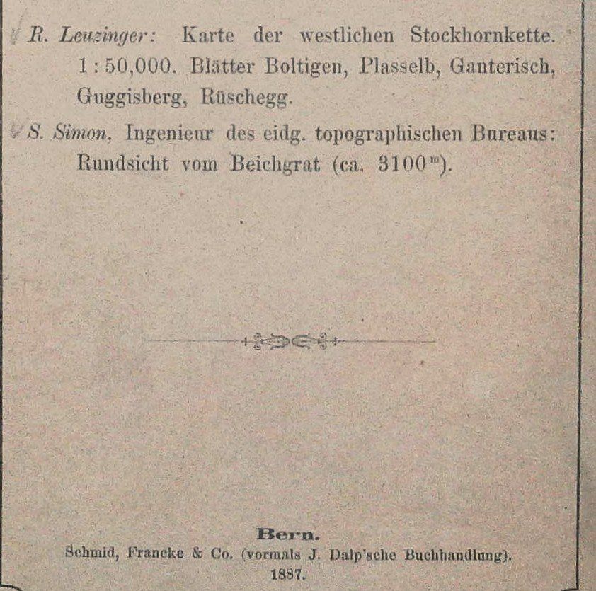 Cartes géographiques & atlas: Beilagen SAC Nr.22 1887 – D'occasion à Rafz par Helvet32 1