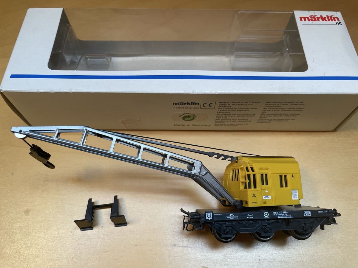 Märklin Modellini di ferrovie: Märklin 4671 Kranwagen – Usato da Rickenbach ZH venduto da u2540 2