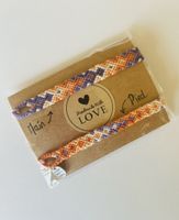 2 Bracelets "main/pied" faits à la main🧡💜 handmade