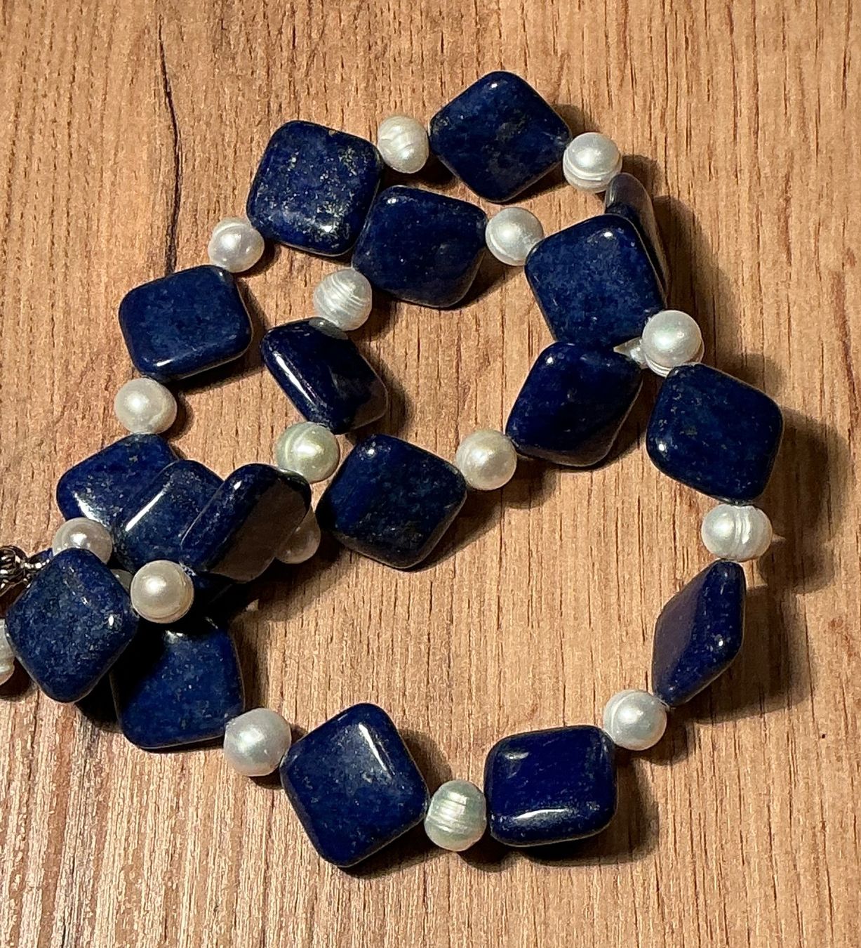 Catenine: wunderschöne neue ungetragene Lapislazuli Perlen Kette – Nuovo (secondo la descrizione) da Rüfenach AG venduto da dreen87 3