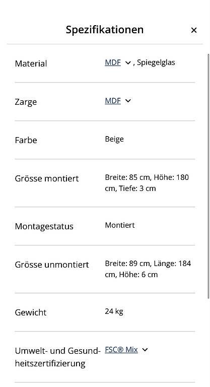 Specchi: Spiegel JYSK  – Usato da Oberengstringen venduto da mar_jv9v 2