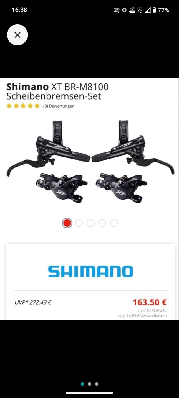 Shimano Ersatzteile: Shimano XT Scheibenbremsen-Set – Neu und originalverpackt aus Oberlunkhofen von CorsaOPC