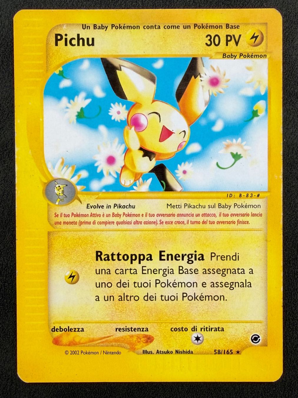 Pokémon Carte collezionabili: Pichu 58/165 | Expedition | IT – Usato da Aarau venduto da fgr15