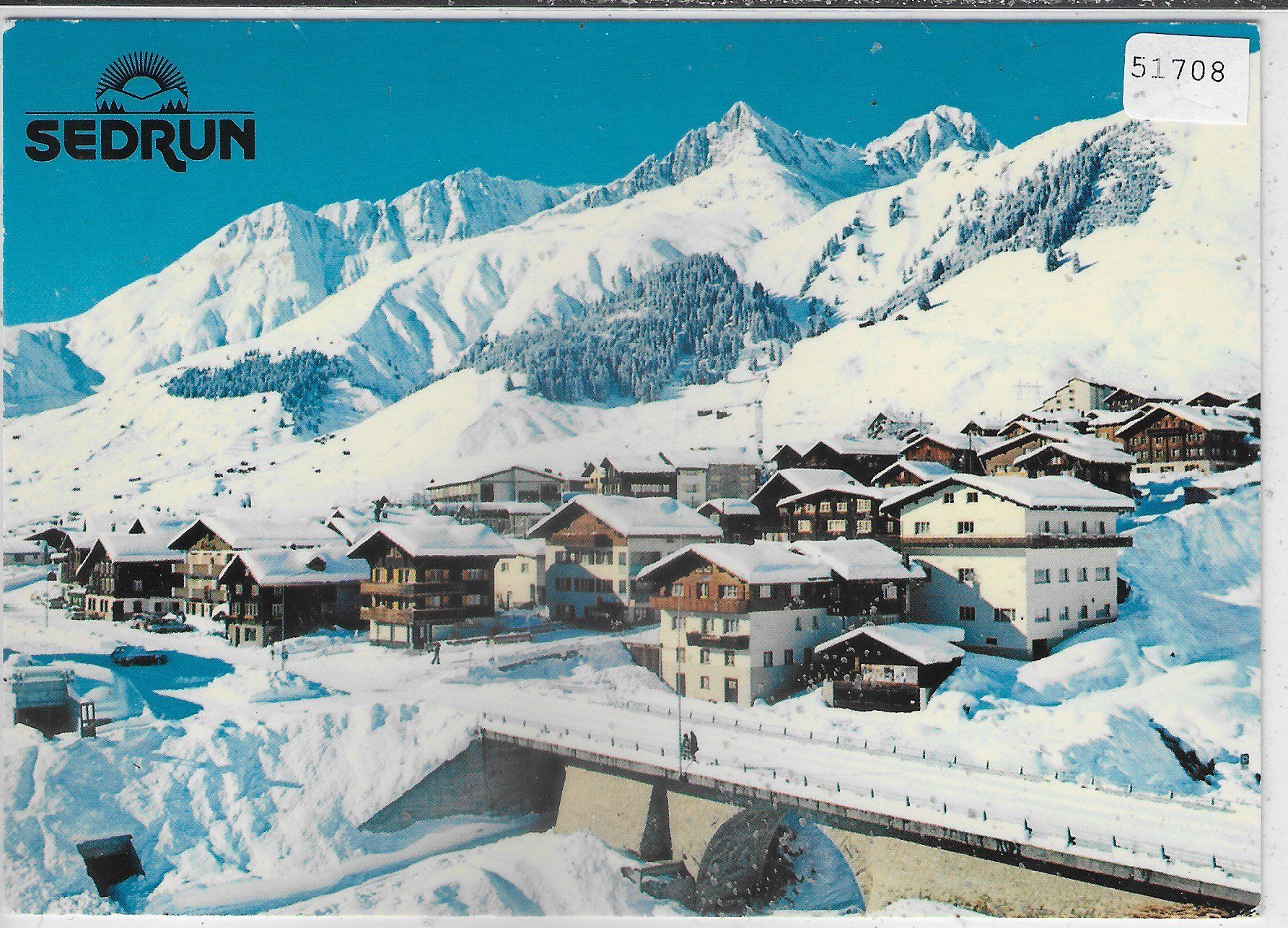 Cartoline postali: Sedrun - Generalansicht im Winter – Usato da Ettingen venduto da Kartenplanet