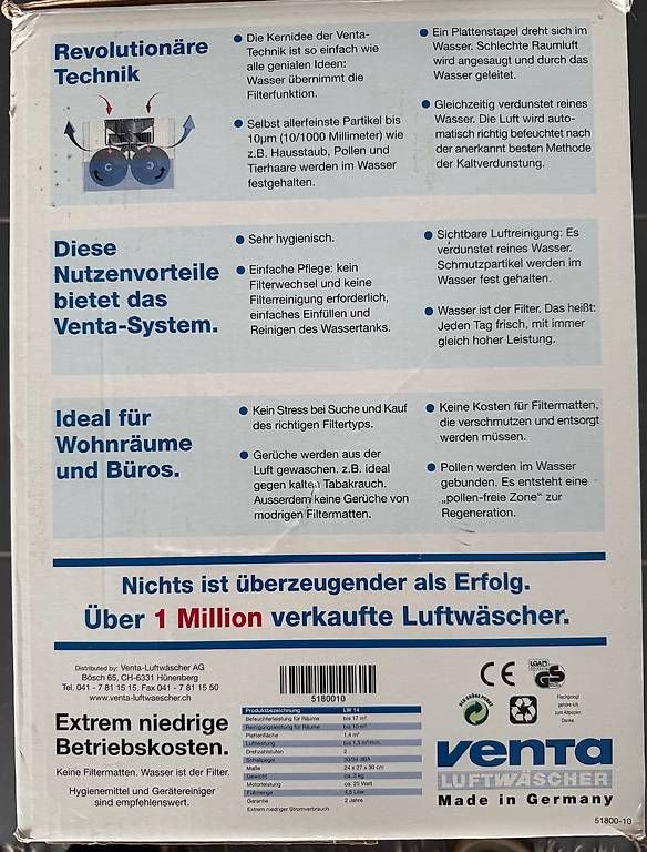 Venta Humidificateurs: Venta Luftbefeuchter + Reiniger – D'occasion à Brissago par chr_r5s8 1