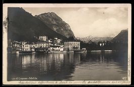 AK Melide, Ortspartie am Lago di Lugano