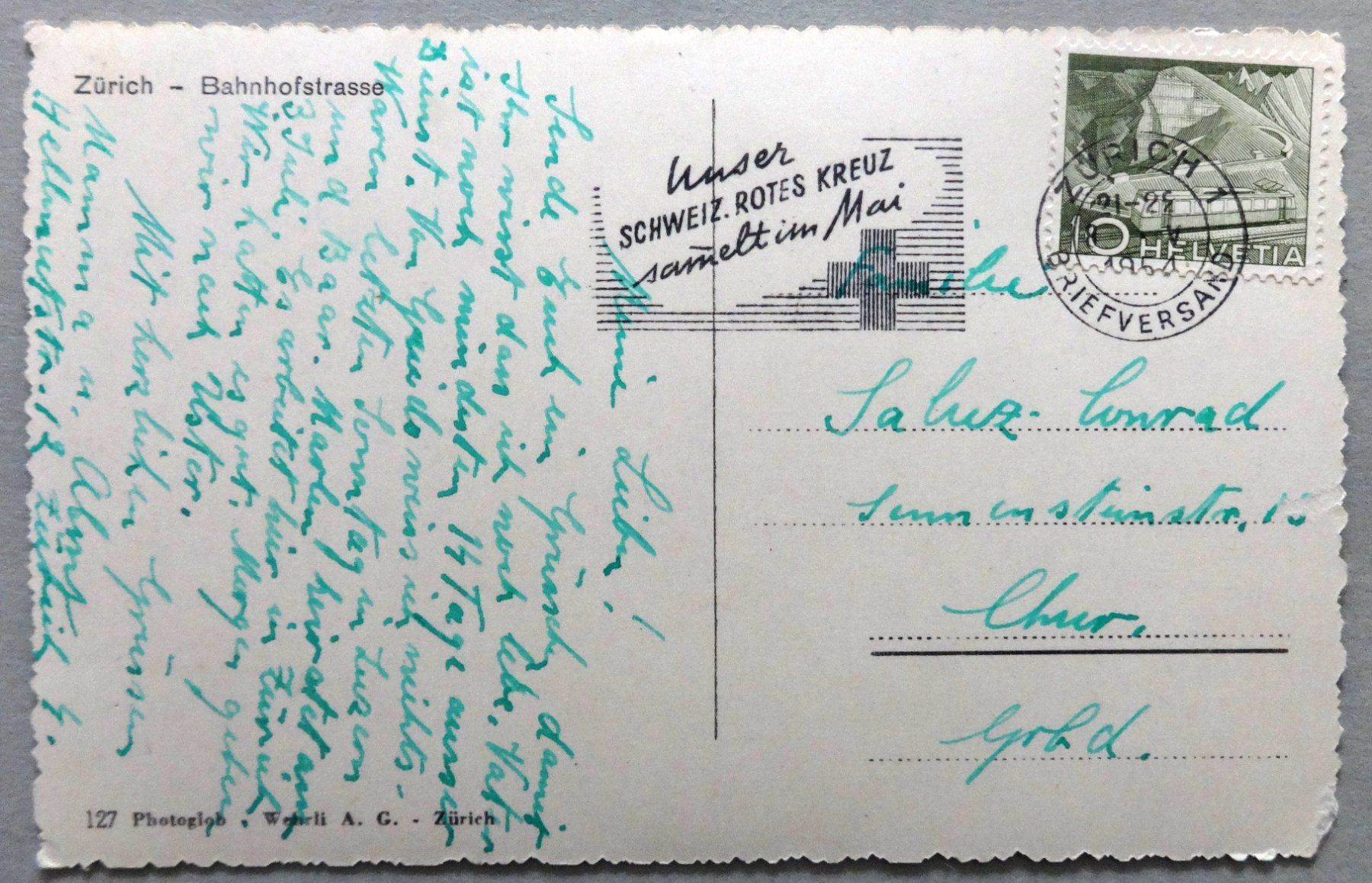 Cartoline postali: Zürich - Bahnhofstrasse – Usato da Fétigny venduto da Billy2miny 1