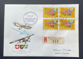 Sonderbrief Aero Philatelisten Tag, 29. April 1967, Samedan