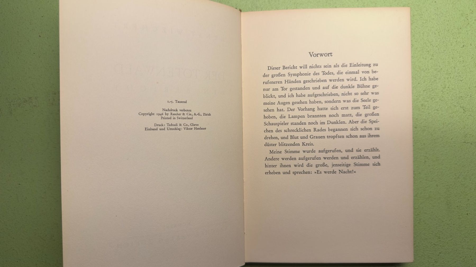 Libri: Ernst Wiechert: Der Totenwald. Ein Bericht. – Usato da Zürich venduto da allp 2
