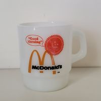Mug / Tasse Opaline 1976 Fire-King McDonald's Good Morning
