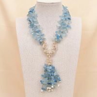 Statement A+ Aquamarin Edelsteinkette Collier Aigue-Marine