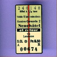 Billett  Neuchatel - Genève