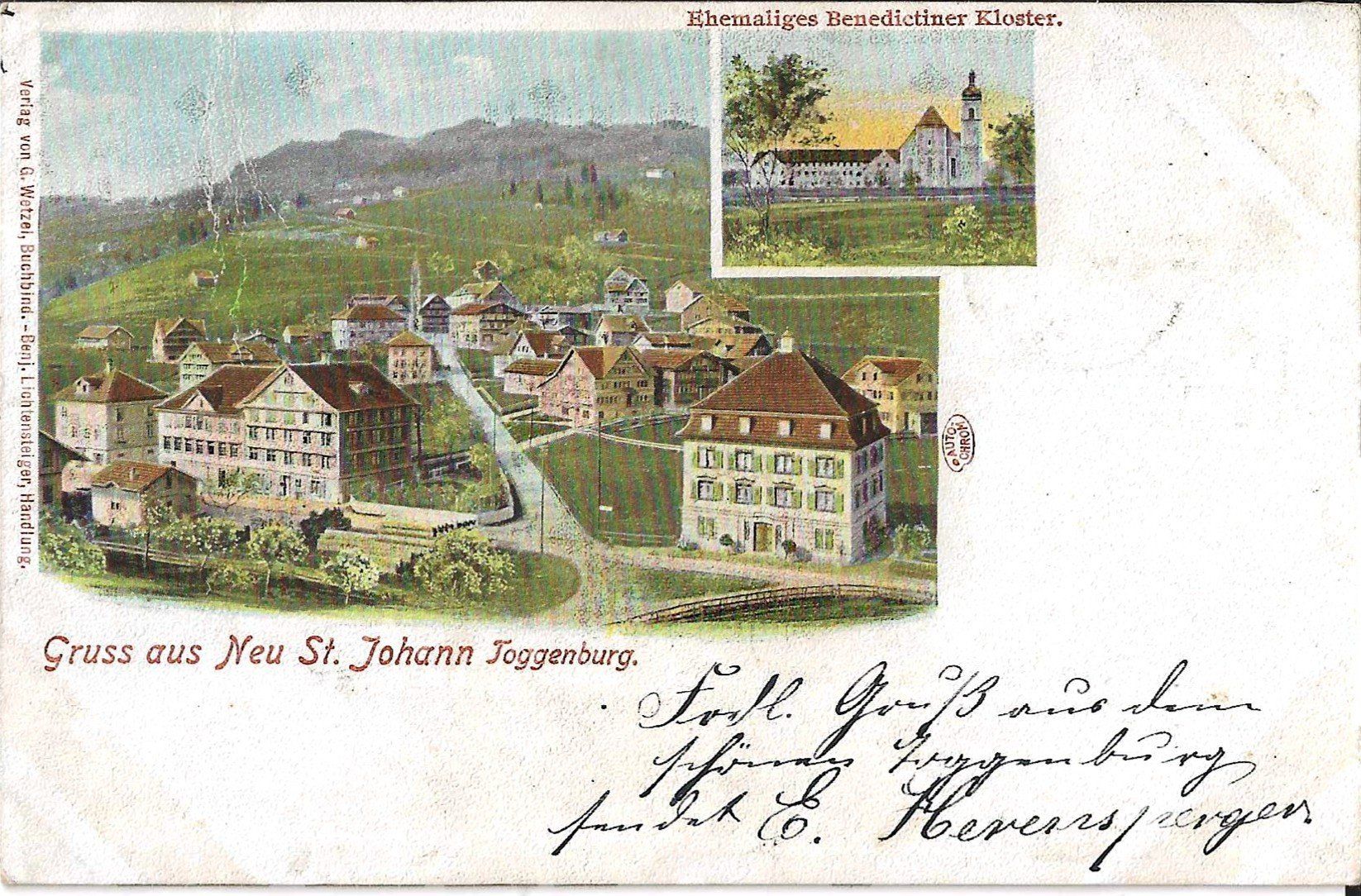 Cartoline postali: Karte Neu St. Johann 1900 – Usato da Zürich venduto da Philacat11