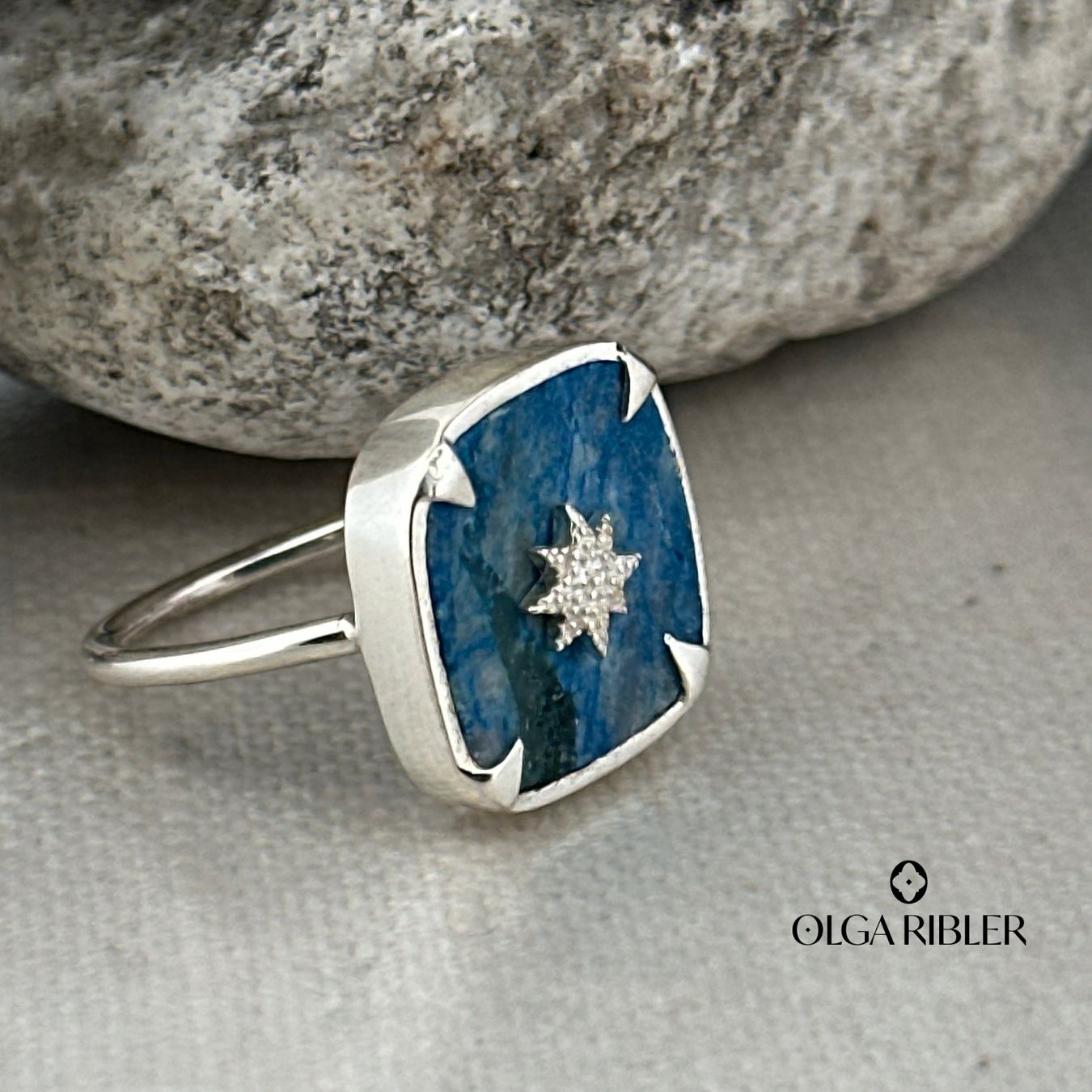Olga Ribler Anelli: Feiner Silber Ring 925 mit Chrysocolla Grösse 56 – Nuovo (secondo la descrizione) da Luzern venduto da Schmuckoutlet 5