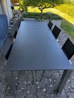 Gartentisch Granit mit verzinktem rostfreien Gestell