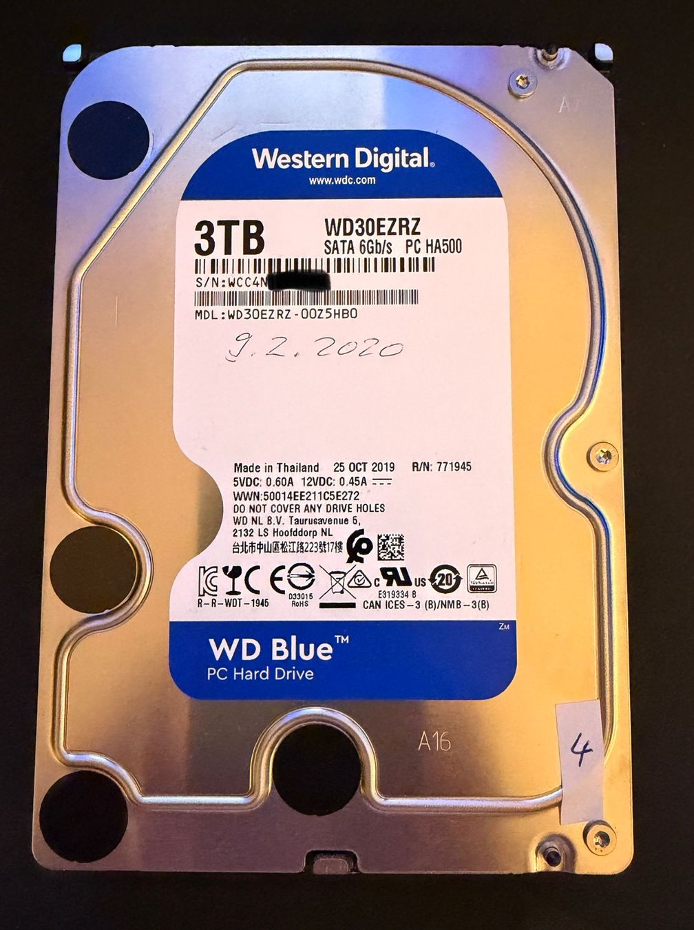 Western Digital Dischi rigidi: WD Blue 3TB Festplatte HDD – Usato da Winterthur venduto da R2D_Y7C