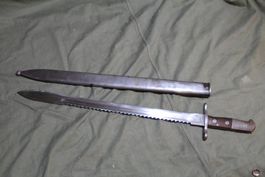Sägebajonett Mod. 1914 Nr 900834 Stahlscheide Elsener Schwyz