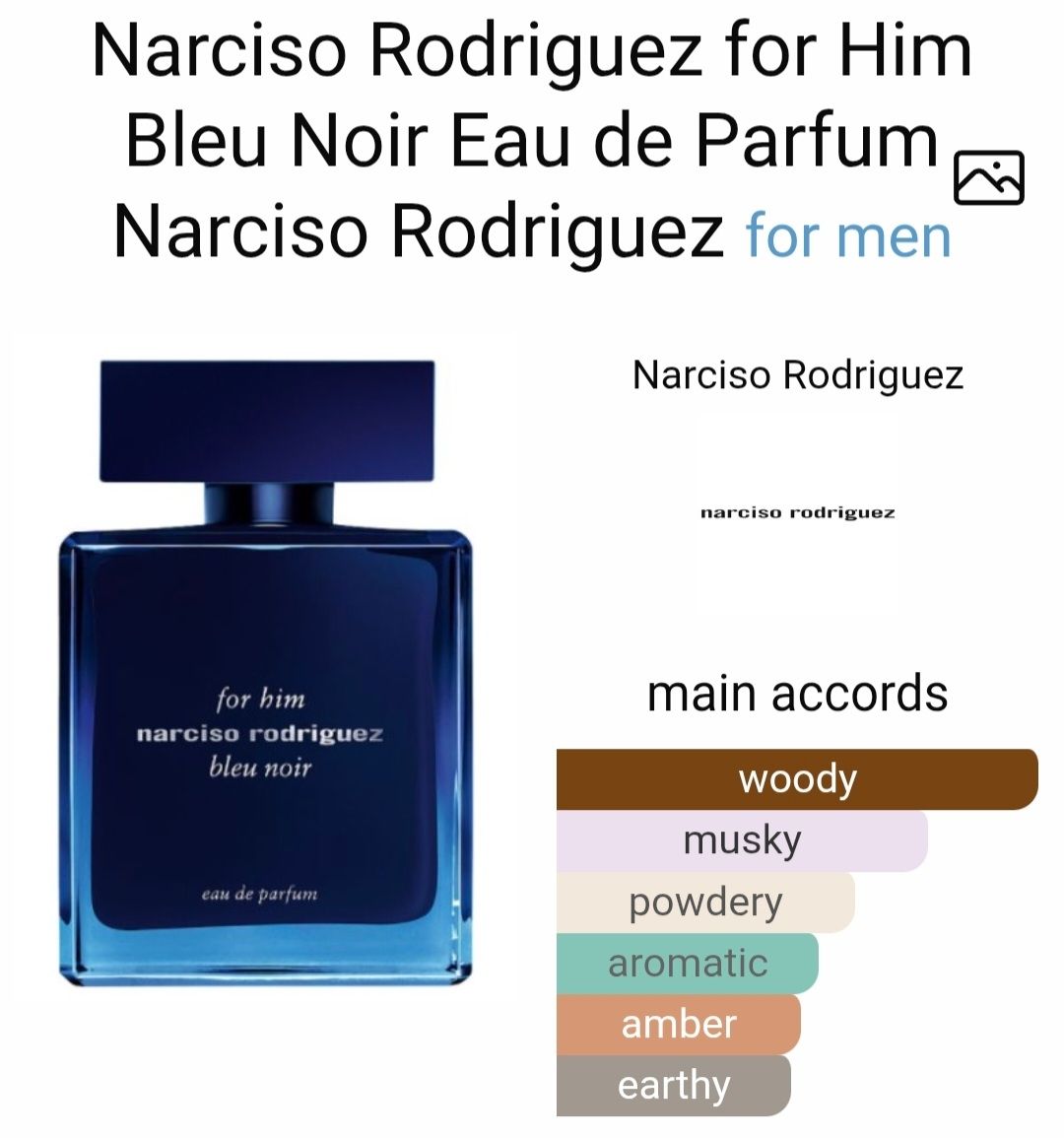 Narciso Rodriguez Profumi & Eau de Toilette: Narciso Rodriguez for him Blue noir – Nuovo (secondo la descrizione) da Utzigen venduto da DRAGONY23 2