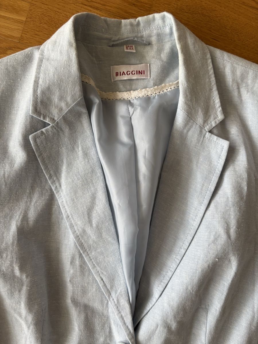 Giacche: Hellblauer Blazer Biaggini Grösse 44 / Länge ca. 70 cm – Usato da Beromünster venduto da msklef 3