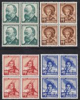 93-96** Viererblockserie 1940, Katalog SBK 26 Fr. 40.00