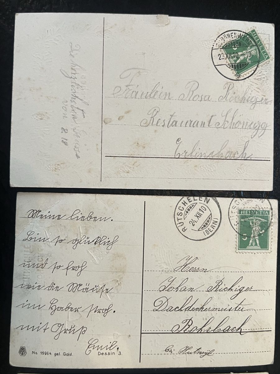 Cartoline: 6 aWeihnachtskarten antik 1910 – Usato da Laufen venduto da Belezza 9