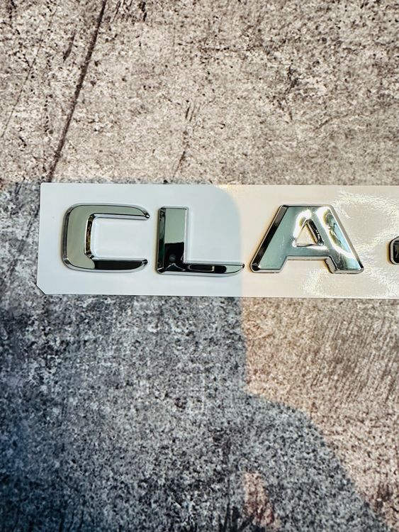 Mercedes AMG CLA45 Emblem Schriftzug Logo aus ABS NEU Chrom (Neu und ...