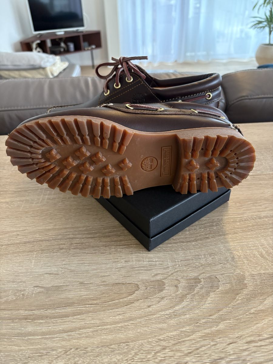 Timberland Scarpe da uomo: Timberland Authentics 3 Eye Classic - Bootsschuh - Braun – Nuovo (secondo la descrizione) da Zürich venduto da Noki__ 4