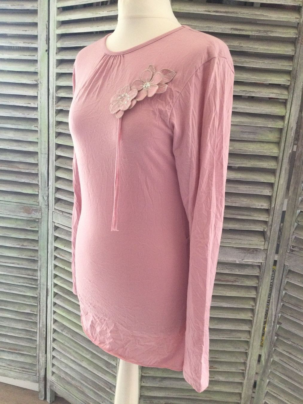 Top: Sweat rose fleurs & sequins INSIDE – Nuovo (secondo la descrizione) da Agiez venduto da chouchanelle 3