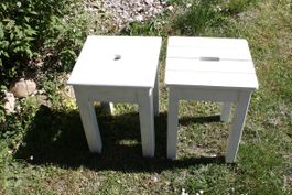 2 massive Tabouret 35x35xh48cm