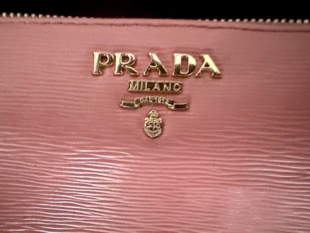 Prada Portemonnaie Saffiano Rosarot