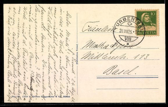 Cartoline postali: Turbenthal, Gesamtansicht mit Umgebung – Usato da Berlin venduto da bartko-reher 1