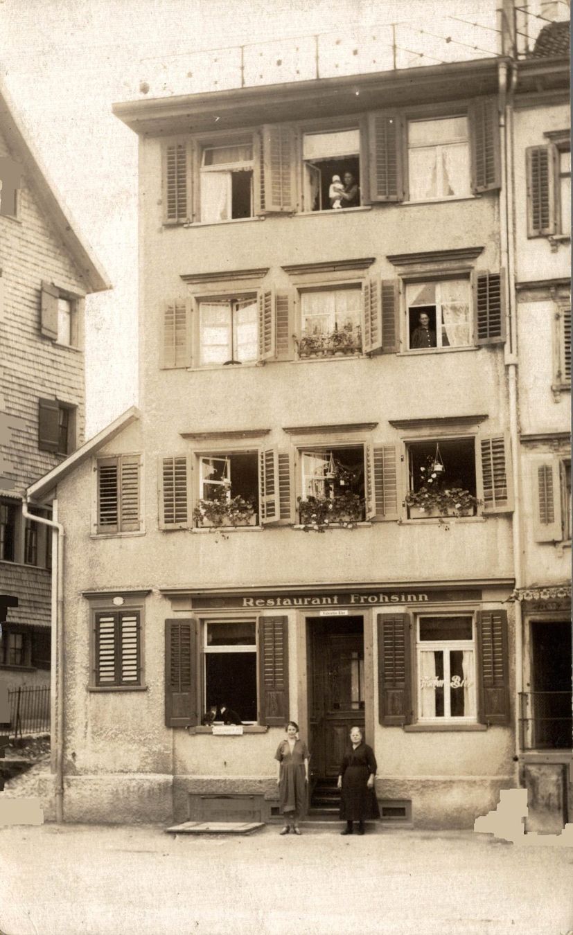 Cartoline postali: Restaurant Frohsinn, Valentin Ehe – Usato da Bronschhofen venduto da Astore