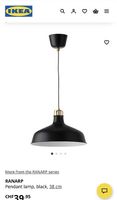 RANARP Hängelampe IKEA schwarz NEU