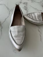 Wonders Loafers Silber Leder Groesse 40 Damen Schuhe