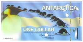 1 dollar Manchots empereurs -  Billet de fantaisie- 2007
