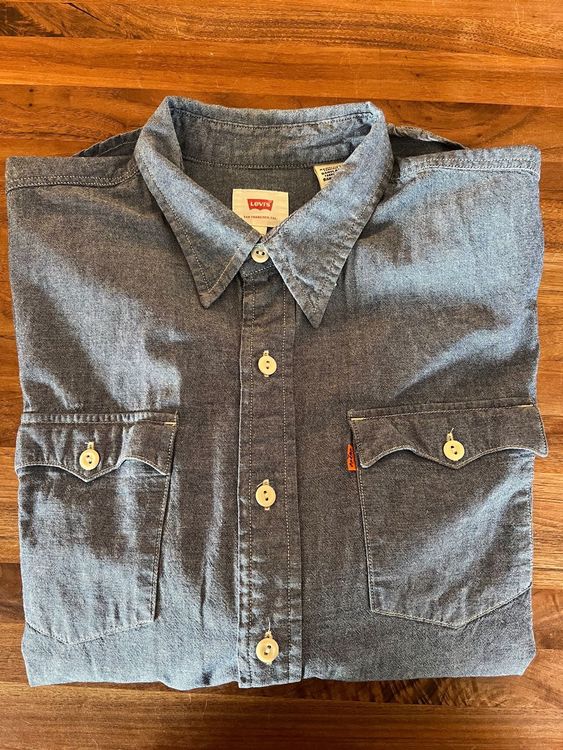 Chemise Levi's Western Homme Taille L, Coton Vert, Vintage Avec Poches