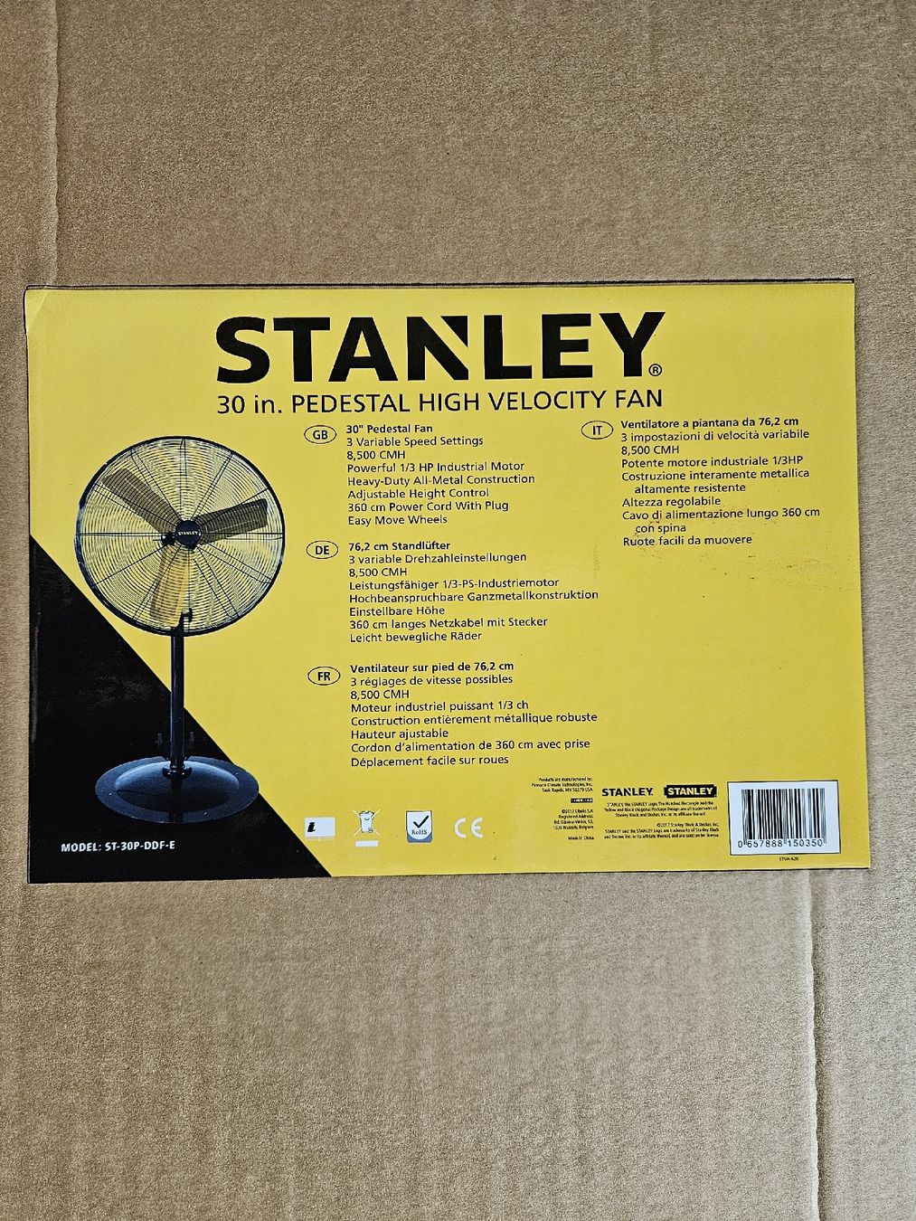 Stanley Ventilatori: STANLEY 30 Zoll Standventilator Neu 80cm – Nuovo e nell'imballaggio originale da Winterthur venduto da Dachs28