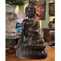 Alter Siddharta Gautama Buddha Bronze Figur Skulptur 47cm