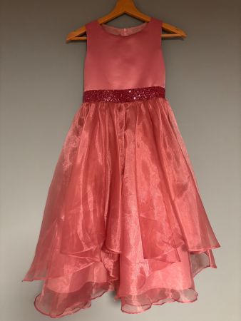 Festkleid rosa mit Pailletten