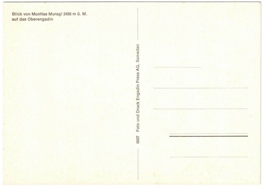 Cartoline postali: St. Moritz - Standseilbahn Muottas Muragl – Usato da Binningen venduto da Mountainrider 1