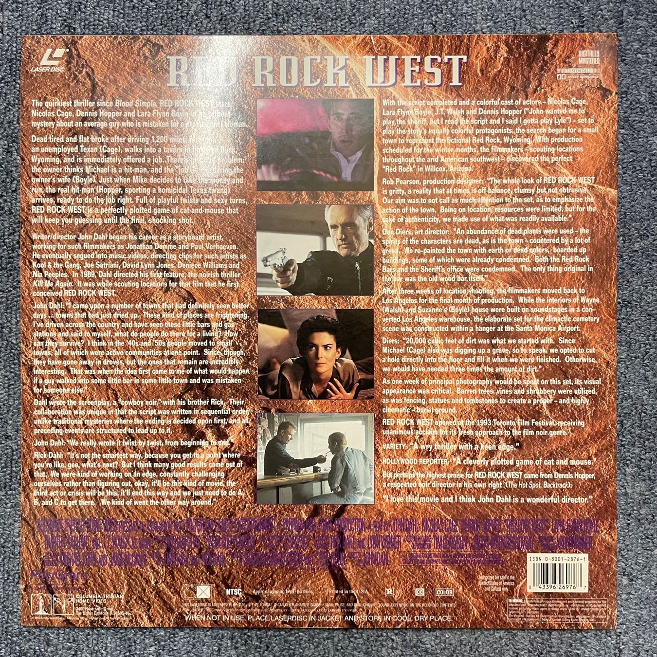 Tutti i DVDs: Nicolas Cage: RED ROCK WEST - LASER DISC - Englisch Orig. – Usato da Stans venduto da Brode 1