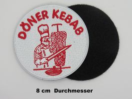 DÖNER KEBAB - Aufnäher mit Klettverschluss - 8cm Durchmesser