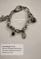 18 cm,Fossil Charm Club Armband Edelstahl Top Zustand!