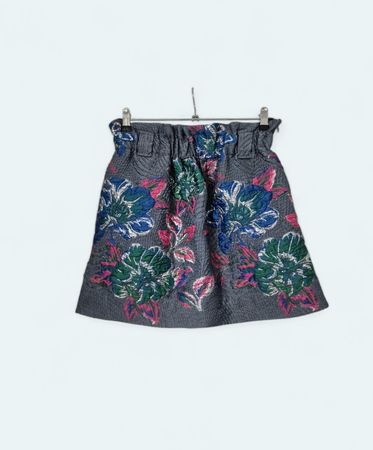 Ganni Rock Jupe Blumenmuster Gr. 36 wie Maje Sandro COS