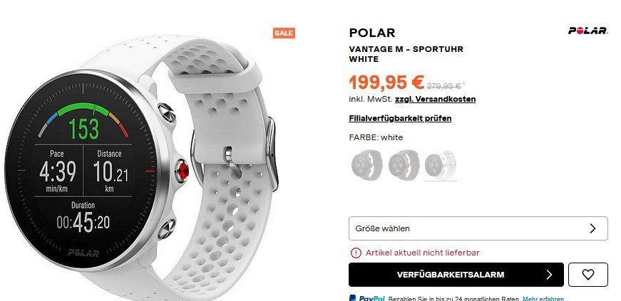 Polar Smartwatch: Smartwatch Polar Vantage M – Usato da Collonges venduto da arashee 4