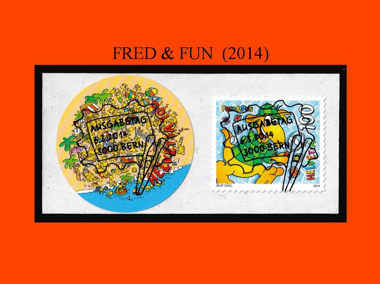 Tutti i francobolli: Vollstempel-Serie "FRED  &  FUN" (2014) – Nuovo (secondo la descrizione) da Dübendorf venduto da Jumbo1990