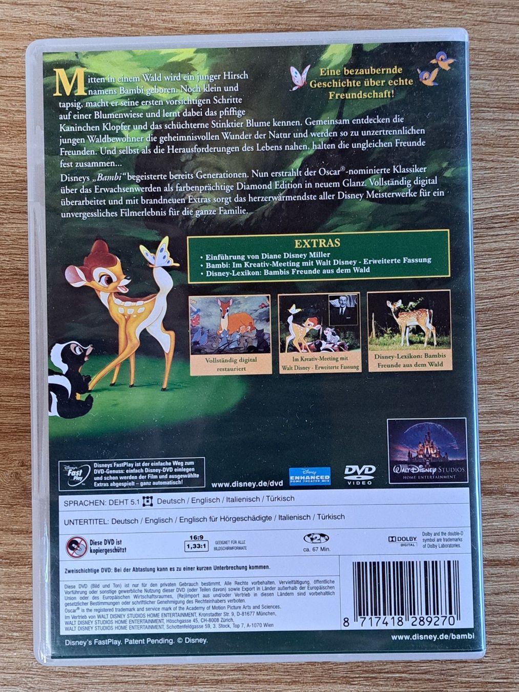 Alle DVDs: DVD Bambi, Walt Disney Diamond Edition – Gebraucht aus Unterseen von Kanica 1